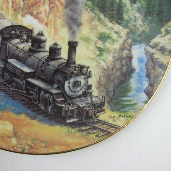Above The Canyon Hamilton Collection Train Plate American Railroads Ted Xaras - Picture 2 of 5